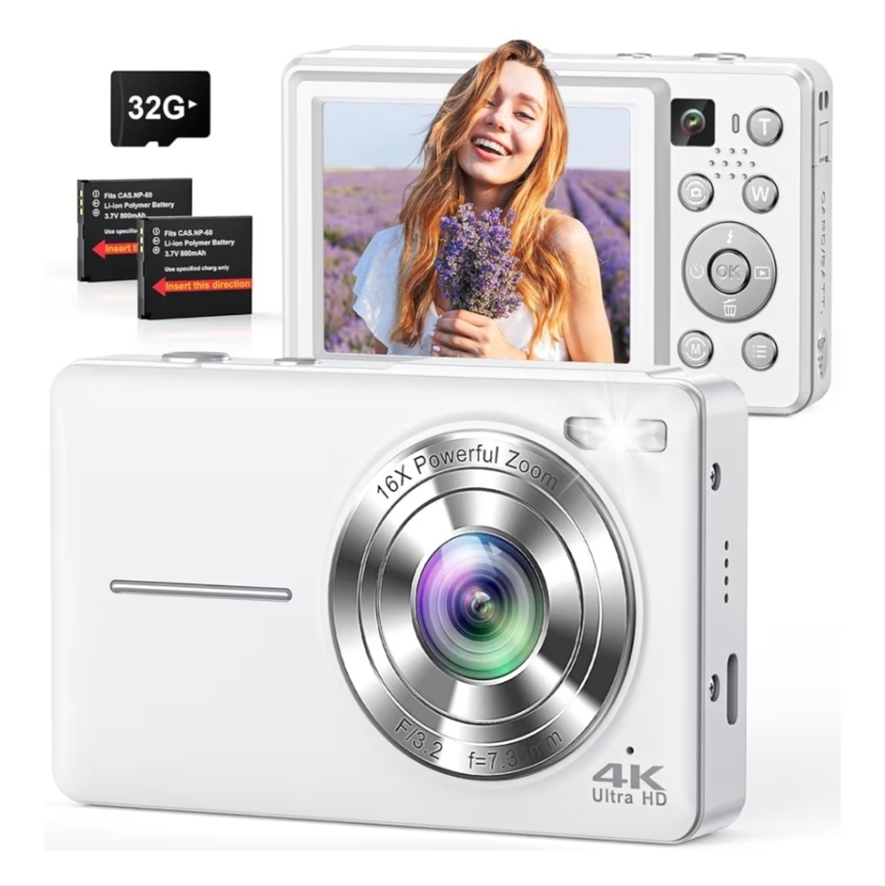 4K Digital Camera White